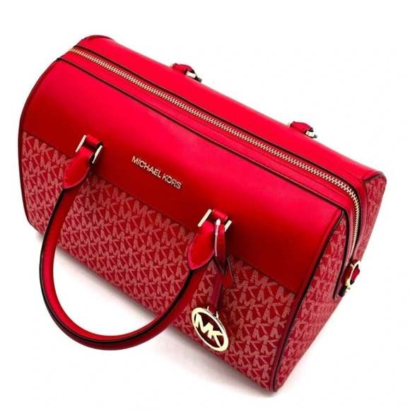 Michael Kors Medium Travel Duffle Satchel Bag (NWT)
Red/Gold - Picture 8 of 12